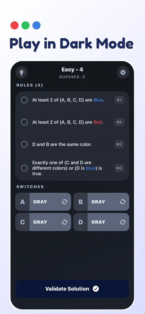 Krank puzzle progress screen