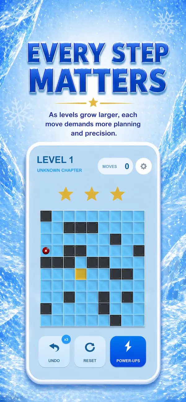 Polar Cipher board with move counter and controls
